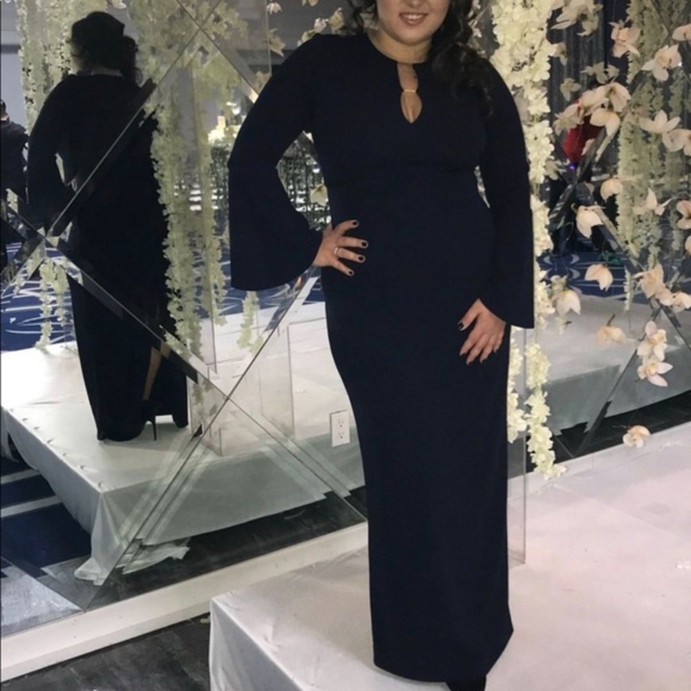 JS Navy Blue Maxi Dress size 8